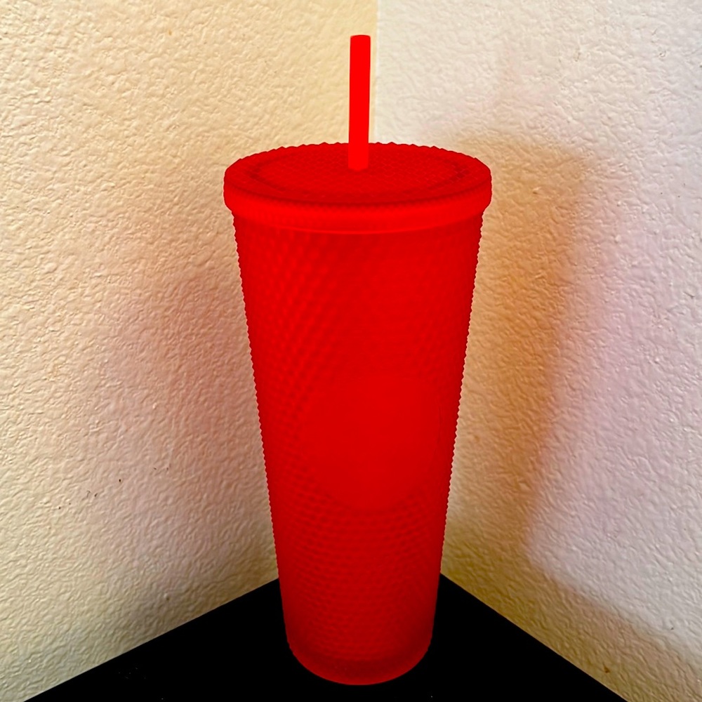 Starbucks Red Jelly Studded Soft Touch Tumbler Cup 24 oz NEW US Release Diamond